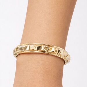 Sequin Brand Stackable Raised Stud Gold Bangle Bracelet NEW Layering